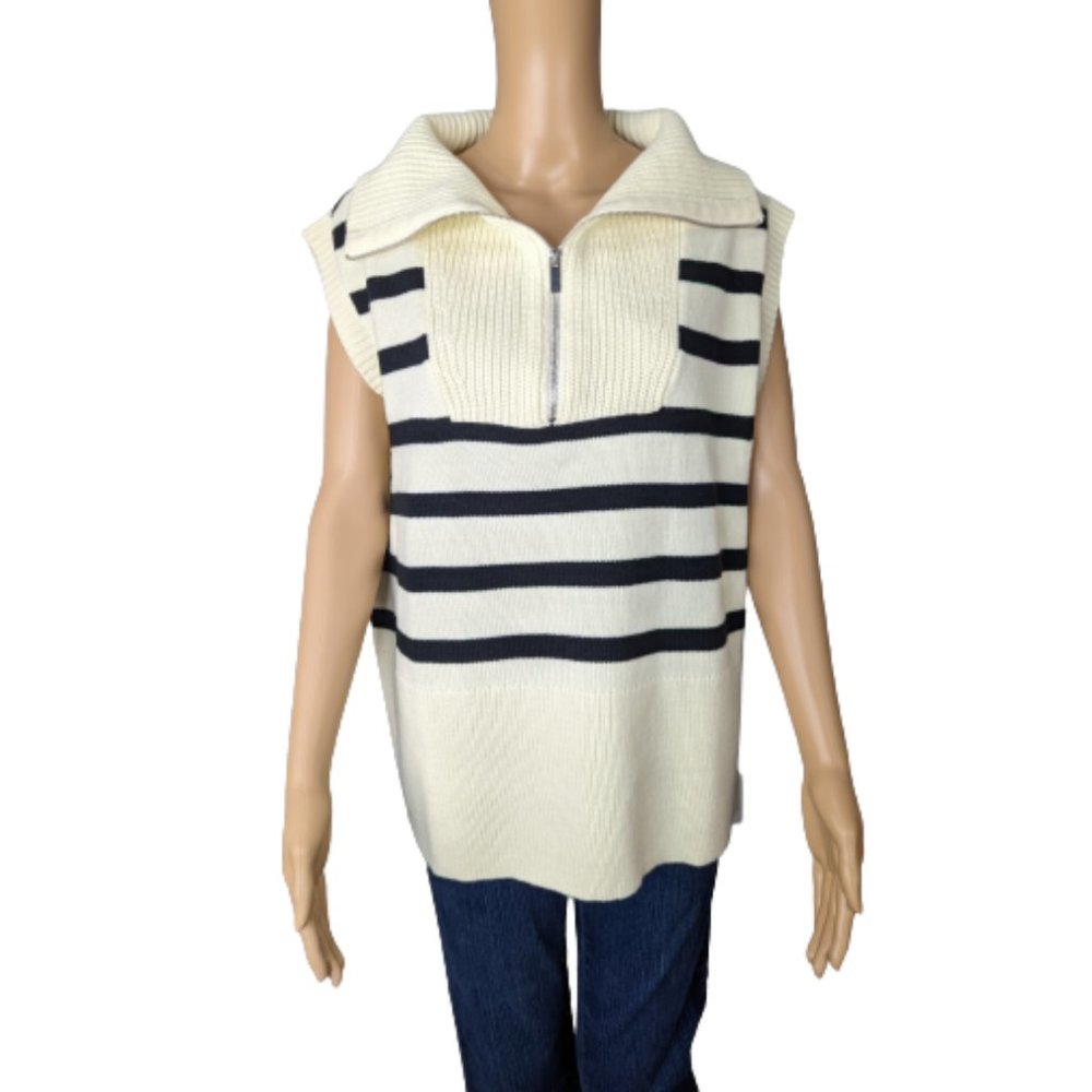 WeWoreWhat Half Zip Sweater Vest S